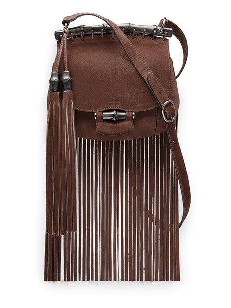 gucci fringe handbag|gucci leather shoulder bag.